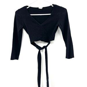 Garage Black Wrap Crop Top Women's XS